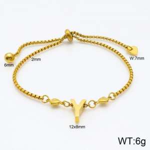 Stainless Steel Gold-plating Bracelet - KB119551-Z