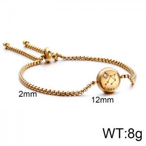 Stainless Steel Gold-plating Bracelet - KB120308-KFC