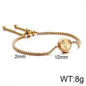 Stainless Steel Gold-plating Bracelet - KB120310-KFC