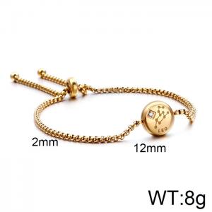 Stainless Steel Gold-plating Bracelet - KB120311-KFC