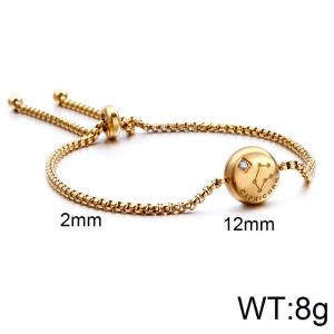 Stainless Steel Gold-plating Bracelet - KB120312-KFC