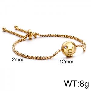 Stainless Steel Gold-plating Bracelet - KB120314-KFC