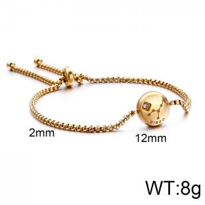 Stainless Steel Gold-plating Bracelet - KB120315-KFC