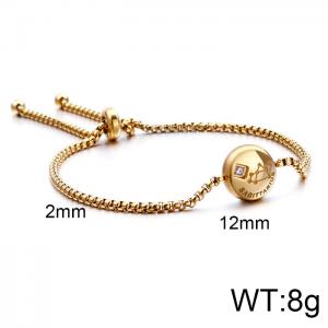 Stainless Steel Gold-plating Bracelet - KB120316-KFC