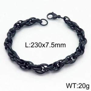 Stainless Steel Black-plating Bracelet - KB120341-XD