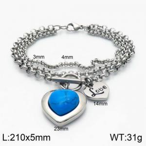 Stainless Steel Stone Bracelet - KB120590-Z