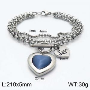 Stainless Steel Stone Bracelet - KB120594-Z
