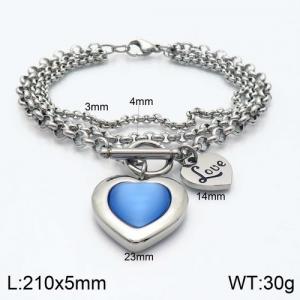 Stainless Steel Stone Bracelet - KB120595-Z