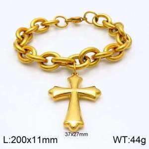Stainless Steel Gold-plating Bracelet - KB120618-Z