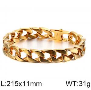 Stainless Steel Gold-plating Bracelet - KB120774-BD