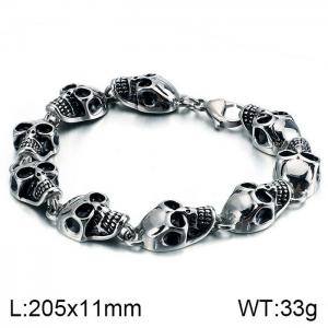 Stainless Skull Bracelet - KB120777-BD