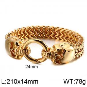 Stainless Skull Bracelet - KB120785-BD