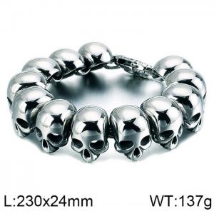 Stainless Skull Bracelet - KB120790-BD