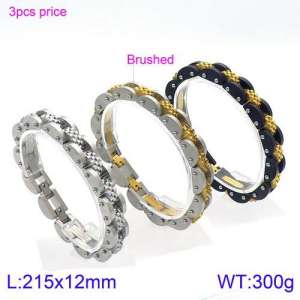 Stainless Steel Gold-plating Bracelet - KB120850-KFC