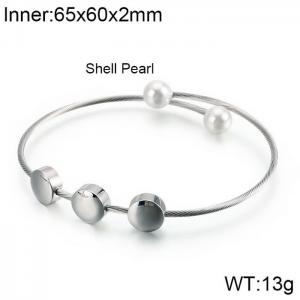 Stainless Steel Wire Bangle - KB120867-KFC