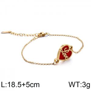 Stainless Steel Gold-plating Bracelet - KB120900-KSP