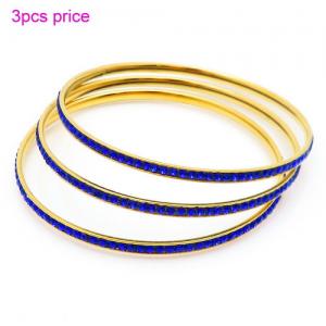 Stainless Steel Stone Bangle - KB120913-LO