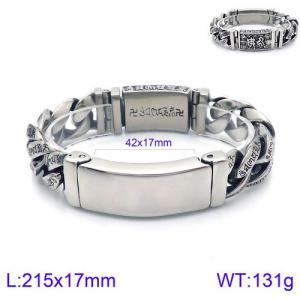 Stainless Steel Bracelet(Men) - KB120965-BDJX