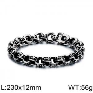 Stainless Skull Bracelet - KB120969-BDJX