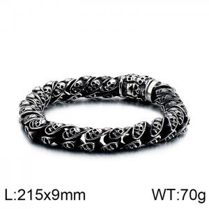 Stainless Skull Bracelet - KB120972-BDJX