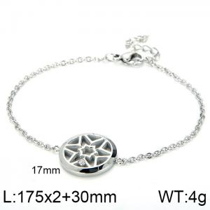 Stainless Steel Stone Bracelet - KB121016-KPD