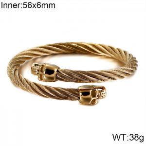Stainless Steel Wire Bangle - KB121343-KFC