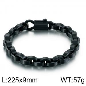 Stainless Steel Black-plating Bracelet - KB121505-KFC