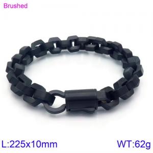 Stainless Steel Black-plating Bracelet - KB121509-KFC