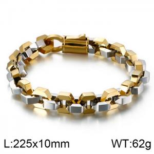Stainless Steel Gold-plating Bracelet - KB121512-KFC