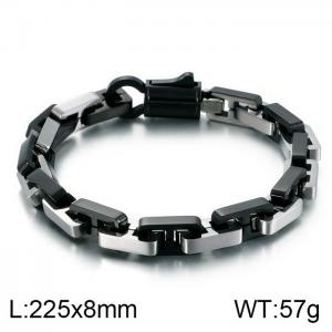 Stainless Steel Black-plating Bracelet - KB121524-KFC