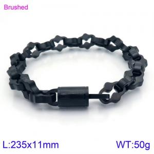 Stainless Steel Black-plating Bracelet - KB121535-KFC