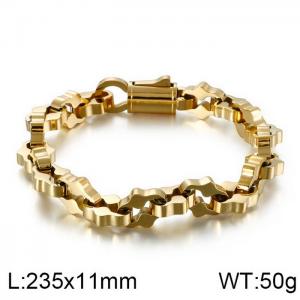 Stainless Steel Gold-plating Bracelet - KB121538-KFC