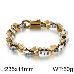 Stainless Steel Gold-plating Bracelet - KB121539-KFC