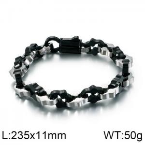 Stainless Steel Black-plating Bracelet - KB121540-KFC