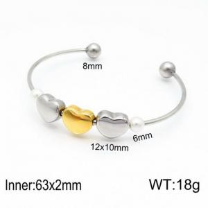 Stainless Steel Gold-plating Bangle - KB121697-Z