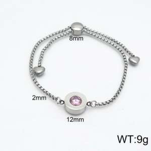 Stainless Steel Stone Bracelet - KB121704-Z