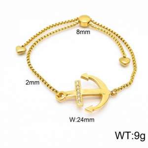 Stainless Steel Stone Bracelet - KB121724-Z