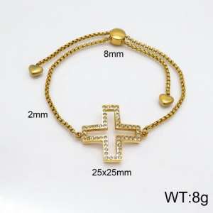 Stainless Steel Stone Bracelet - KB121732-Z