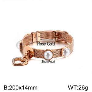 Stainless Steel Stone Bracelet - KB121917-Z
