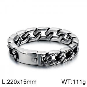 Stainless Steel Bracelet(Men) - KB121933-BDJX