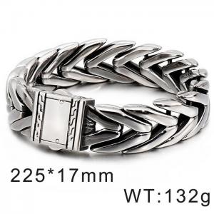 KALEN Punk High Polished Arrow Shaped Bracelet Men 22cm Stainless Steel Bike Chain Bilezik Boho Male Jewellry Accessories 2019 - KB121934-BDJX