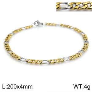 Stainless Steel Gold-plating Bracelet - KB122053-Z