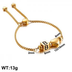 Stainless Steel Gold-plating Bracelet - KB122359-Z