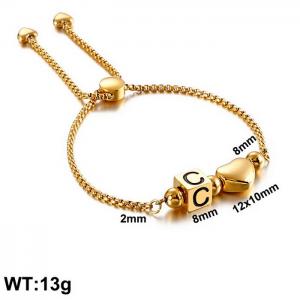 Stainless Steel Gold-plating Bracelet - KB122360-Z