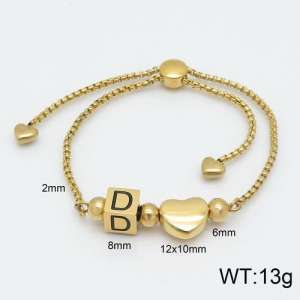 Stainless Steel Gold-plating Bracelet - KB122361-Z