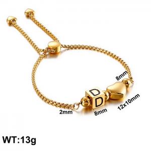 Stainless Steel Gold-plating Bracelet - KB122361-Z