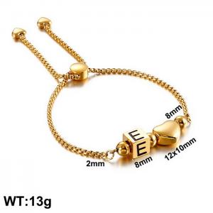 Stainless Steel Gold-plating Bracelet - KB122362-Z