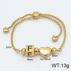 Stainless Steel Gold-plating Bracelet - KB122363-Z