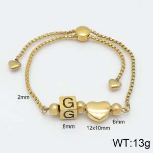Stainless Steel Gold-plating Bracelet - KB122364-Z