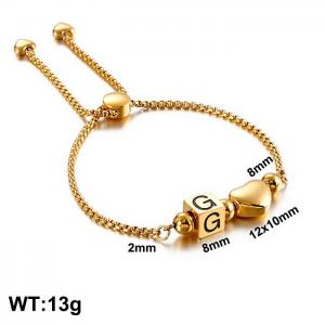 Stainless Steel Gold-plating Bracelet - KB122364-Z